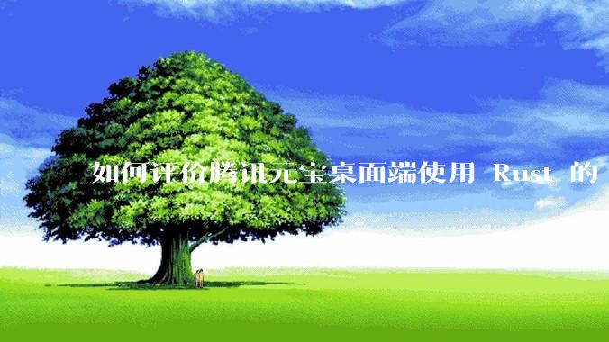 如何评价腾讯元宝桌面端使用 Rust 的 Tauri 框架？
